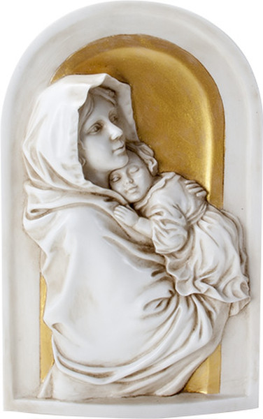 Madonna and Child Plaque Arch Wall Hanging Frieze Religious